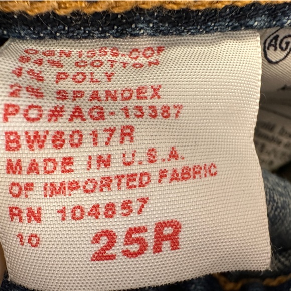 AG Adriano Goldschmied Anthropologie The Farrah 70’s Bell Bottom Jeans Sz 25 - Picture 10 of 10
